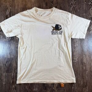 Pirana‎ Joe Roatan Cream Graphic T-Shirt Mens Rasta Fish Souvenir Tee